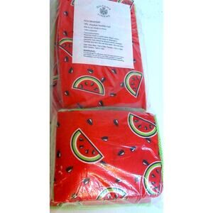 Sultans Linens Microfiber Kitchen Textiles Mat Cloths Watermelon Print SET OF 7